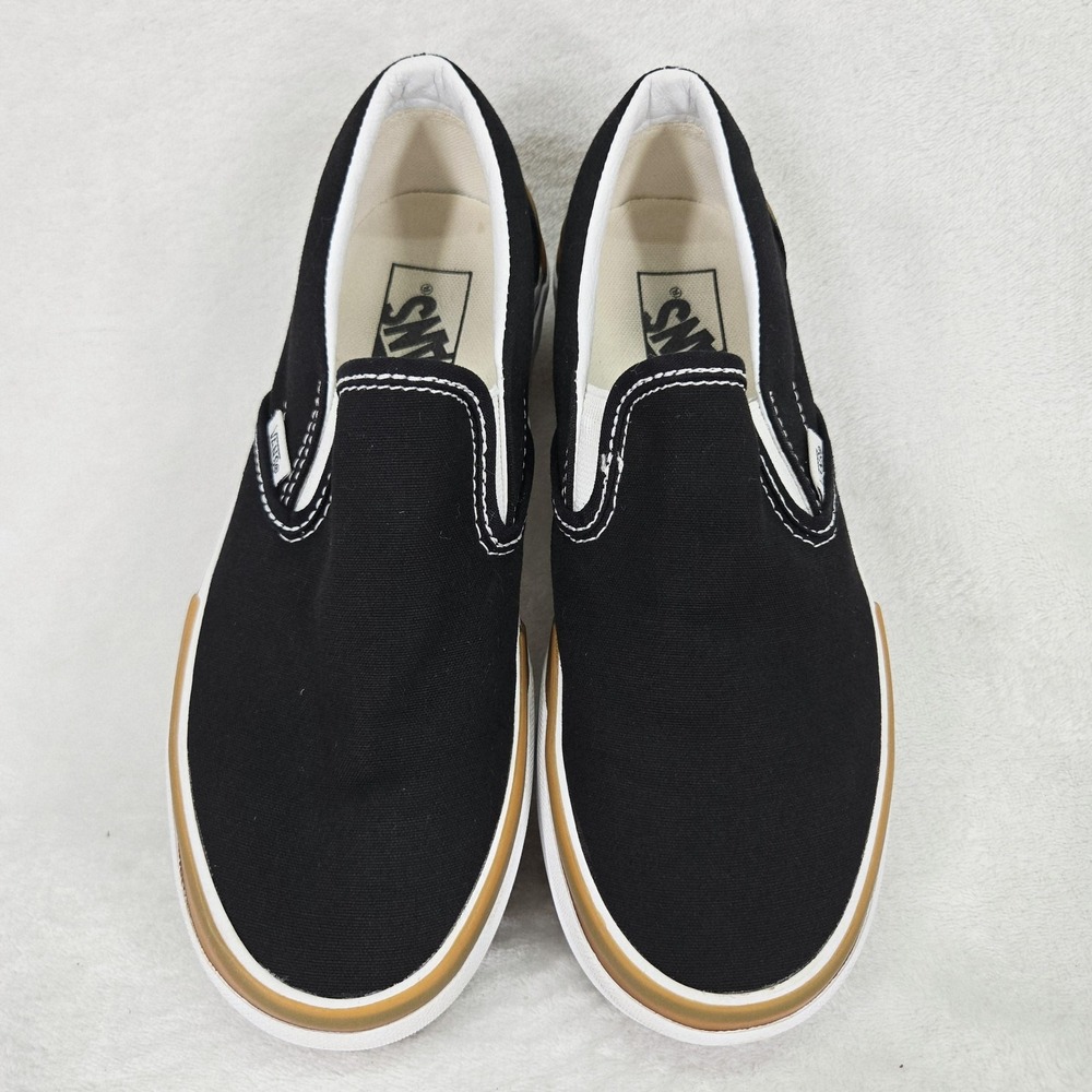 Vans Shoes Womens 6.5 Black Canvas Slip On Platform Lug Sole Skate Sneakers - Picture 10 of 13